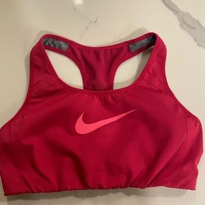 Hot Pink Nike dri fit sports bra size M.
